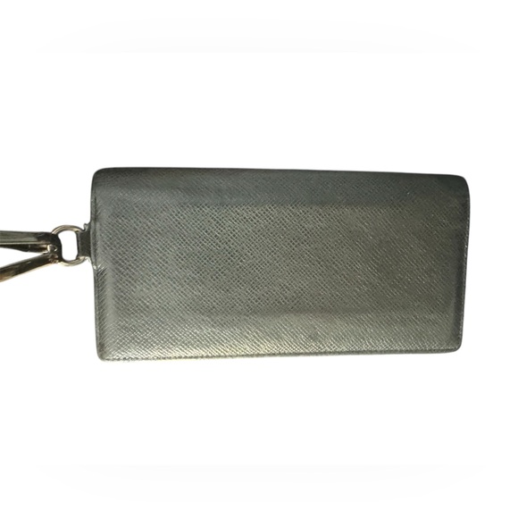 Louis Vuitton Black Taiga Leather Accordion Chain Wallet Long Flap - Picture 3 of 10